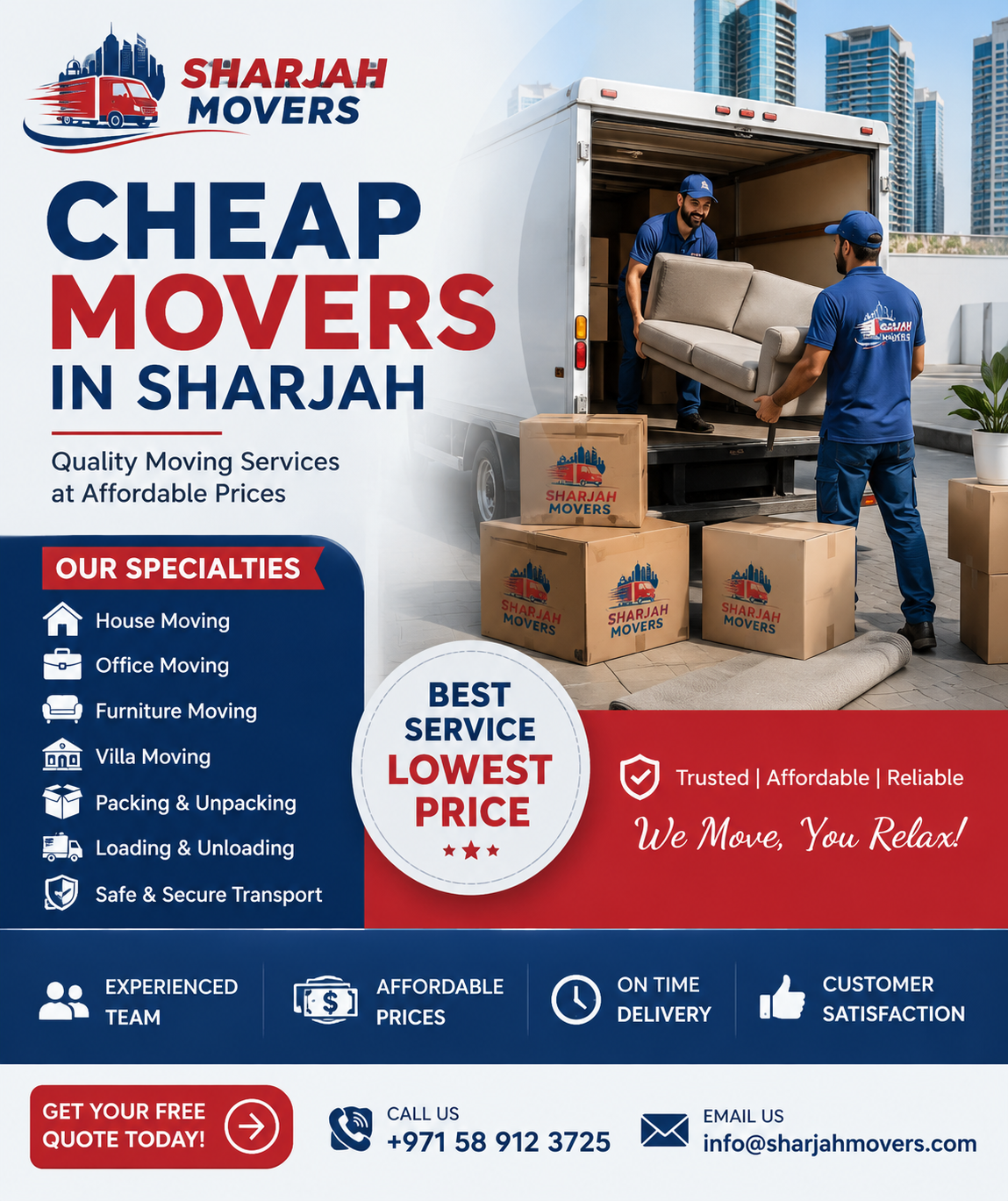 Cheap Movers Sharjah — Affordable Moving Without Compromise