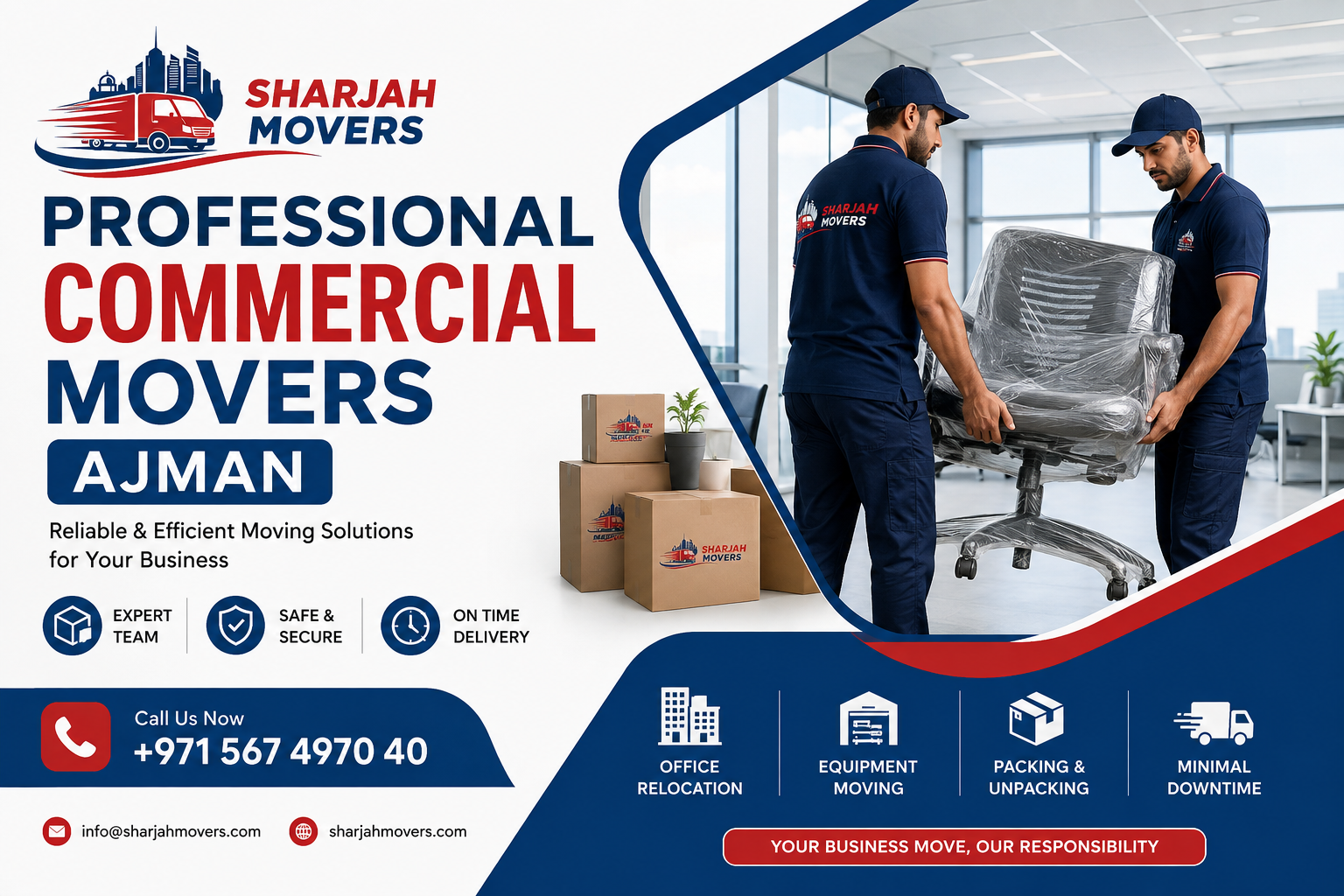 Professional Commercial Movers Ajman: Reliable Business Relocation Services