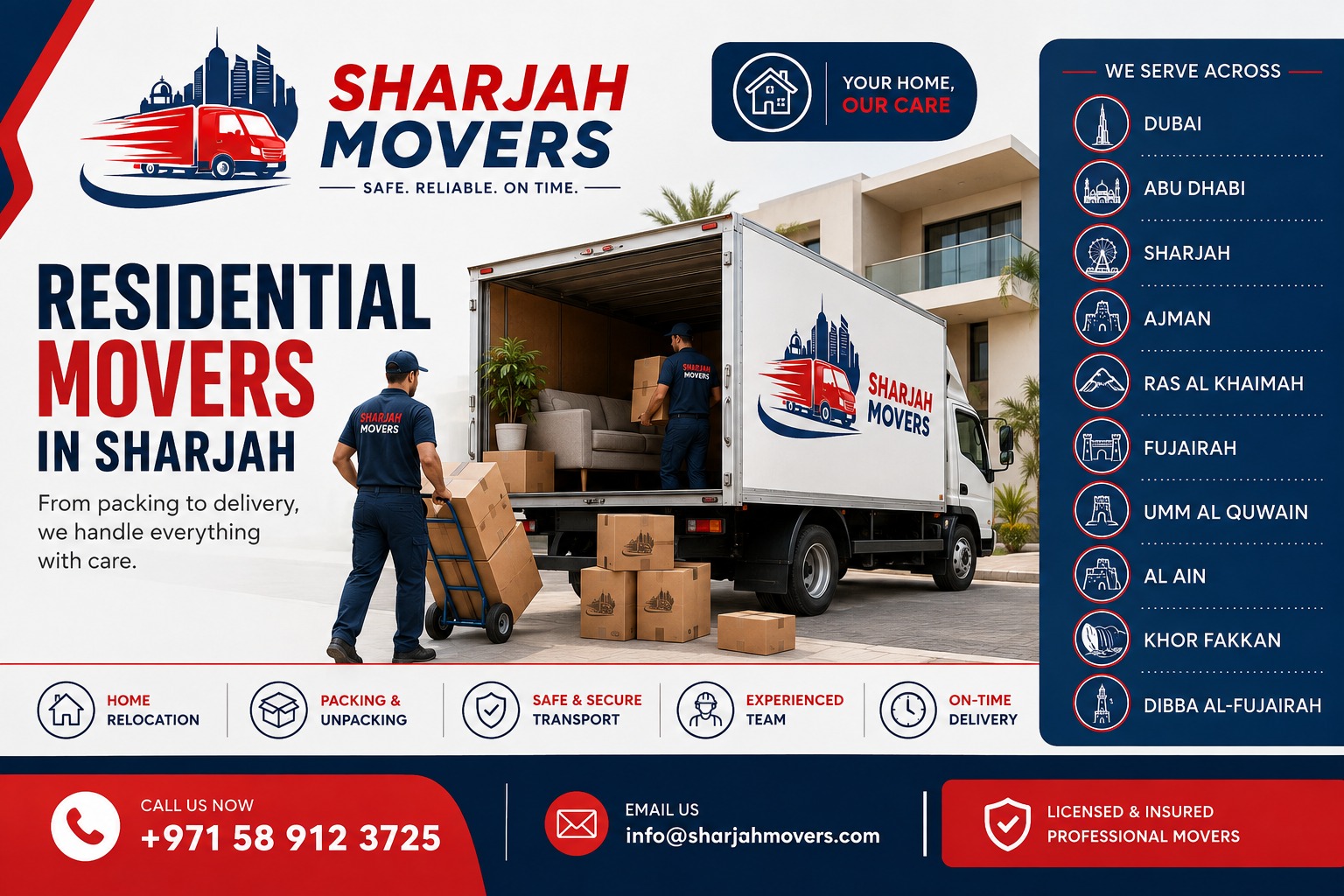Residential Movers Sharjah — Local Experts in House & Villa Relocation